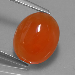 3,29 ctw natürlicher orangefarbener Karneol, Transparent, Transparent / Lichtdurchlässig