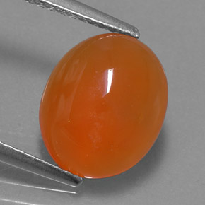 3,51 ctw natürlicher orangefarbener Karneol, Transparent, Transparent / Lichtdurchlässig