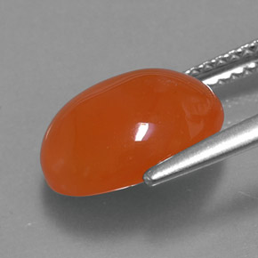 3,51 ctw natürlicher orangefarbener Karneol, Transparent, Transparent / Lichtdurchlässig