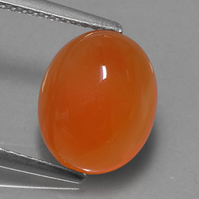 9,17 ctw natürlicher Orange Karneol, Transparent, Transparent / Lichtdurchlässig