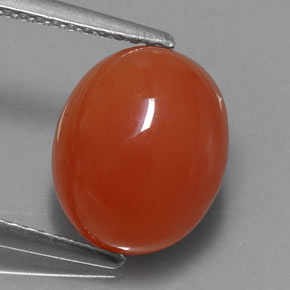 4,16 ctw natürlicher orangefarbener Karneol, Transparent, Transparent / Lichtdurchlässig