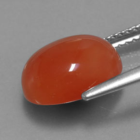 4,16 ctw natürlicher orangefarbener Karneol, Transparent, Transparent / Lichtdurchlässig