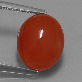 3,67 ctw natürlicher orangefarbener Karneol, Transparent, Transparent / Lichtdurchlässig