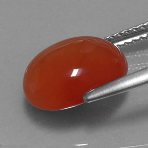 3,67 ctw natürlicher orangefarbener Karneol, Transparent, Transparent / Lichtdurchlässig
