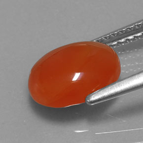 1,84 ctw natürlicher orangefarbener Karneol, Transparent, Transparent / Lichtdurchlässig