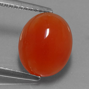 4,00 ctw natürlicher orangefarbener Karneol, Transparent, Transparent / Lichtdurchlässig