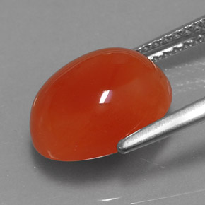 4,00 ctw natürlicher orangefarbener Karneol, Transparent, Transparent / Lichtdurchlässig