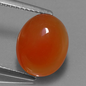 4,11 ctw natürlicher orangefarbener Karneol, Transparent, Transparent / Lichtdurchlässig