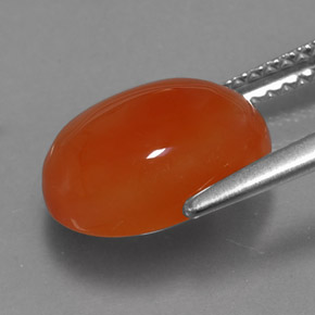 4,11 ctw natürlicher orangefarbener Karneol, Transparent, Transparent / Lichtdurchlässig