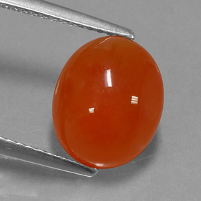 3,80 ctw natürlicher orangefarbener Karneol, Transparent, Transparent / Lichtdurchlässig
