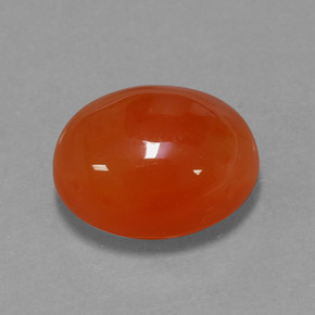 3,80 ctw natürlicher orangefarbener Karneol, Transparent, Transparent / Lichtdurchlässig