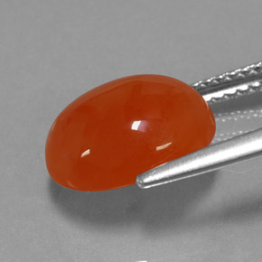 3,80 ctw natürlicher orangefarbener Karneol, Transparent, Transparent / Lichtdurchlässig