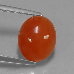 3,43 ctw natürlicher orangefarbener Karneol, Transparent, Transparent / Lichtdurchlässig
