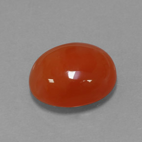 3,43 ctw natürlicher orangefarbener Karneol, Transparent, Transparent / Lichtdurchlässig