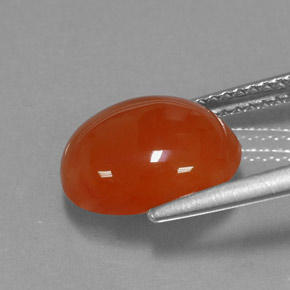 3,43 ctw natürlicher orangefarbener Karneol, Transparent, Transparent / Lichtdurchlässig