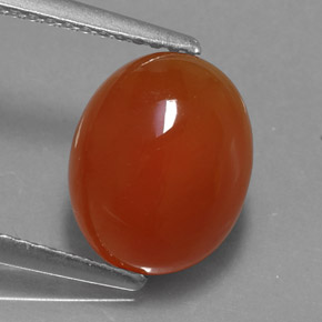3,44 ctw natürlicher orangefarbener Karneol, Transparent, Transparent / Lichtdurchlässig