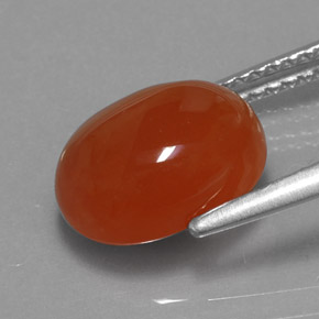 3,44 ctw natürlicher orangefarbener Karneol, Transparent, Transparent / Lichtdurchlässig