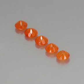  ct natürliche orangefarbener Karneol-Edelsteine, Transparent, Transparent / Lichtdurchlässig