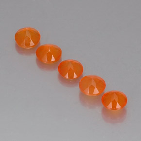  ct natürliche orangefarbener Karneol-Edelsteine, Transparent, Transparent / Lichtdurchlässig