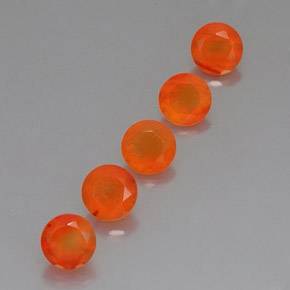  ct natürliche orangefarbener Karneol-Edelsteine, Transparent, Transparent / Lichtdurchlässig