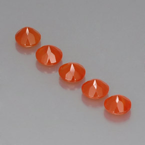 ct natürliche orangefarbener Karneol-Edelsteine, Transparent, Transparent / Lichtdurchlässig