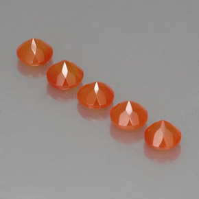  ct natürliche orangefarbener Karneol-Edelsteine, Transparent, Transparent / Lichtdurchlässig