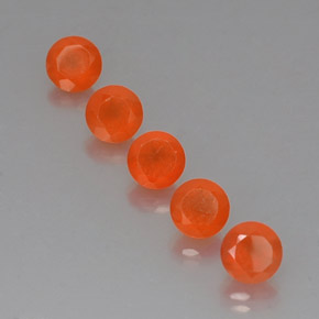  ct natürliche orangefarbener Karneol-Edelsteine, Transparent, Transparent / Lichtdurchlässig