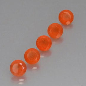  ct natürliche orangefarbener Karneol-Edelsteine, Transparent, Transparent / Lichtdurchlässig