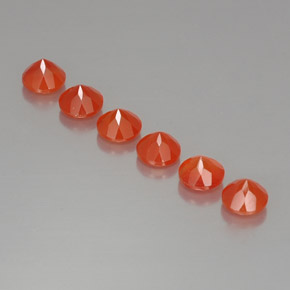  ct natürliche orangefarbener Karneol-Edelsteine, Transparent, Transparent / Lichtdurchlässig
