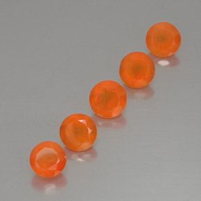  ct natürliche orangefarbener Karneol-Edelsteine, Transparent, Transparent / Lichtdurchlässig