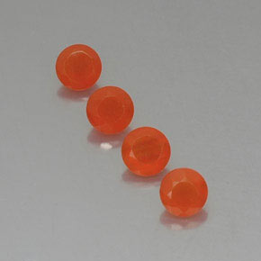  ct natürliche orangefarbener Karneol-Edelsteine, Transparent, Transparent / Lichtdurchlässig