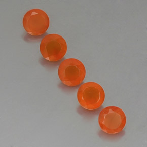  ct natürliche orangefarbener Karneol-Edelsteine, Transparent, Transparent / Lichtdurchlässig