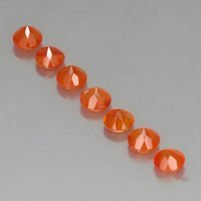  ct natürliche orangefarbener Karneol-Edelsteine, Transparent, Transparent / Lichtdurchlässig