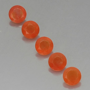  ct natürliche orangefarbener Karneol-Edelsteine, Transparent, Transparent / Lichtdurchlässig