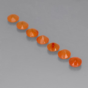  ct natürliche orangefarbener Karneol-Edelsteine, Transparent, Transparent / Lichtdurchlässig