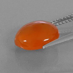 9,17 ctw natürlicher Orange Karneol, Transparent, Transparent / Lichtdurchlässig