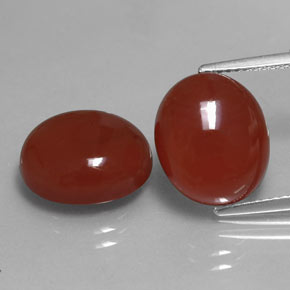  ct natürliche roter Karneol-Edelsteine, Oval Schliff, Lichtdurchlässig