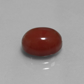 2,98 ctw natürlicher orangefarbener Karneol, Oval Schliff, Lichtdurchlässig