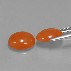  ct natürliche orangefarbener Karneol-Edelsteine, Transparent, Transparent / Lichtdurchlässig