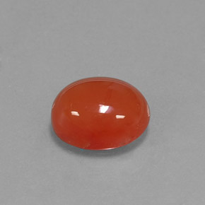 4,02 ctw natürlicher orangefarbener Karneol, Oval Schliff, Lichtdurchlässig