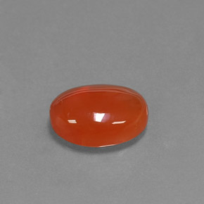 3,02 ctw natürlicher orangefarbener Karneol, Oval Schliff, Lichtdurchlässig