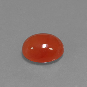 3,53 ctw natürlicher orangefarbener Karneol, Oval Schliff, Lichtdurchlässig