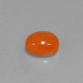 2,38 ctw natürlicher orangefarbener Karneol, Oval Schliff, Lichtdurchlässig