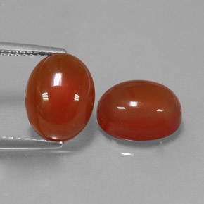  ct natürliche orangefarbener Karneol-Edelsteine, Oval Schliff, Lichtdurchlässig