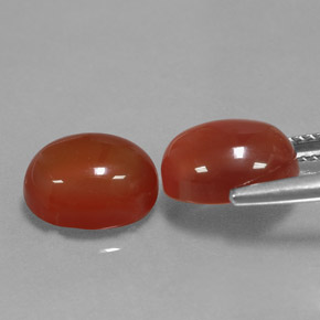  ct natürliche orangefarbener Karneol-Edelsteine, Oval Schliff, Lichtdurchlässig
