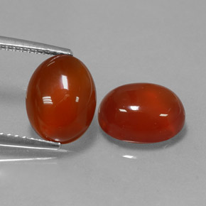  ct natürliche orangefarbener Karneol-Edelsteine, Oval Schliff, Lichtdurchlässig