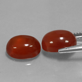  ct natürliche orangefarbener Karneol-Edelsteine, Oval Schliff, Lichtdurchlässig