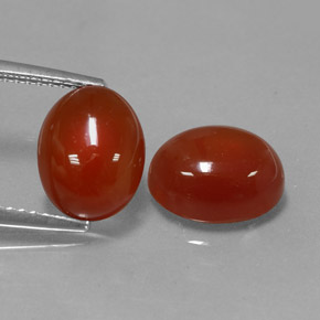  ct natürliche orangefarbener Karneol-Edelsteine, Oval Schliff, Lichtdurchlässig
