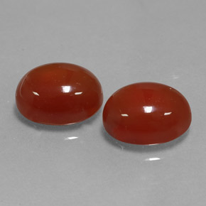  ct natürliche orangefarbener Karneol-Edelsteine, Oval Schliff, Lichtdurchlässig