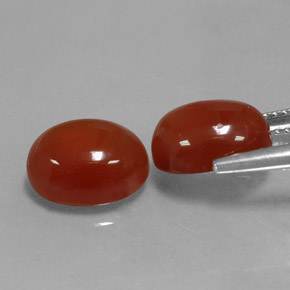  ct natürliche orangefarbener Karneol-Edelsteine, Oval Schliff, Lichtdurchlässig